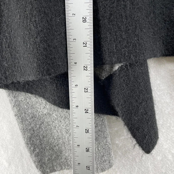 Max Studio Women's L Gray Black Colorblock Cardigan Sweater Shawl Collar Wool - Picture 5 of 10